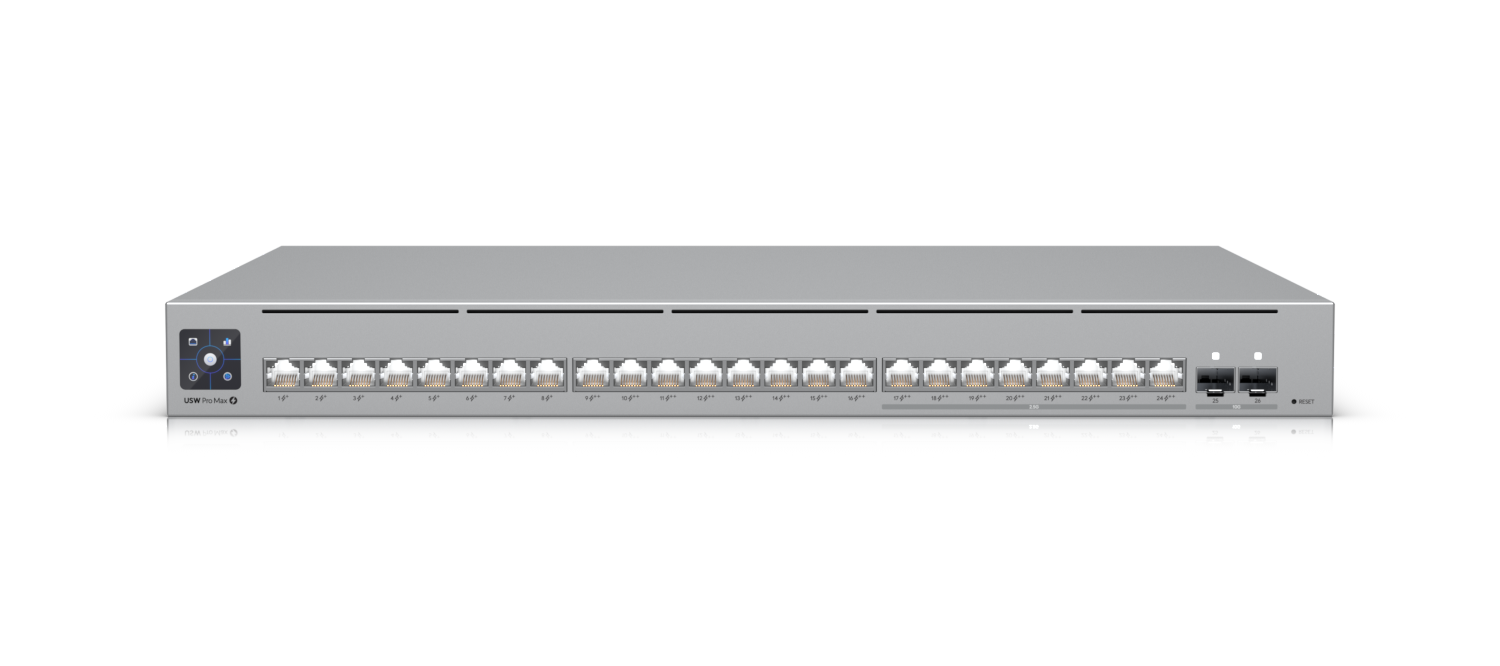 Ubiquiti USW-Pro-Max-24-PoE UniFi switch Pro Max 16x GE, 8x 2.5GE, 2x SFP+, 16x PoE++, 8x PoE+, 400 W