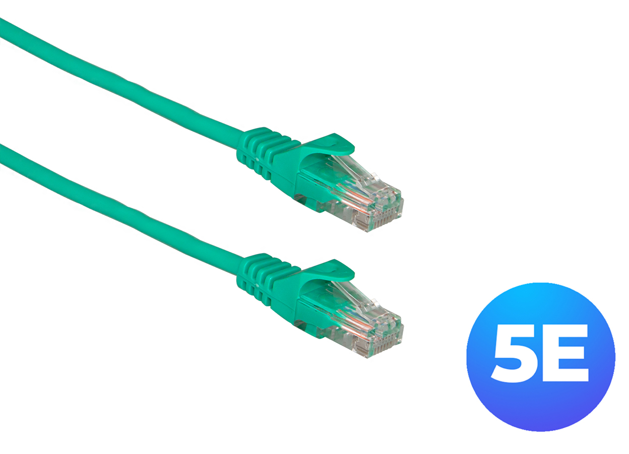 UltraLAN patch cord U/UTP kat. 5e 5m zielony, miedziany
