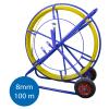 Włókno szklane do przeciągania kabli fi 8mm, 100m (pilot, stalka) PE żółty