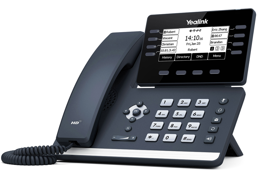 Yealink SIP-T53 telefon VoIP z PoE i gigabitowymi portami Ethernet, 12 SIP