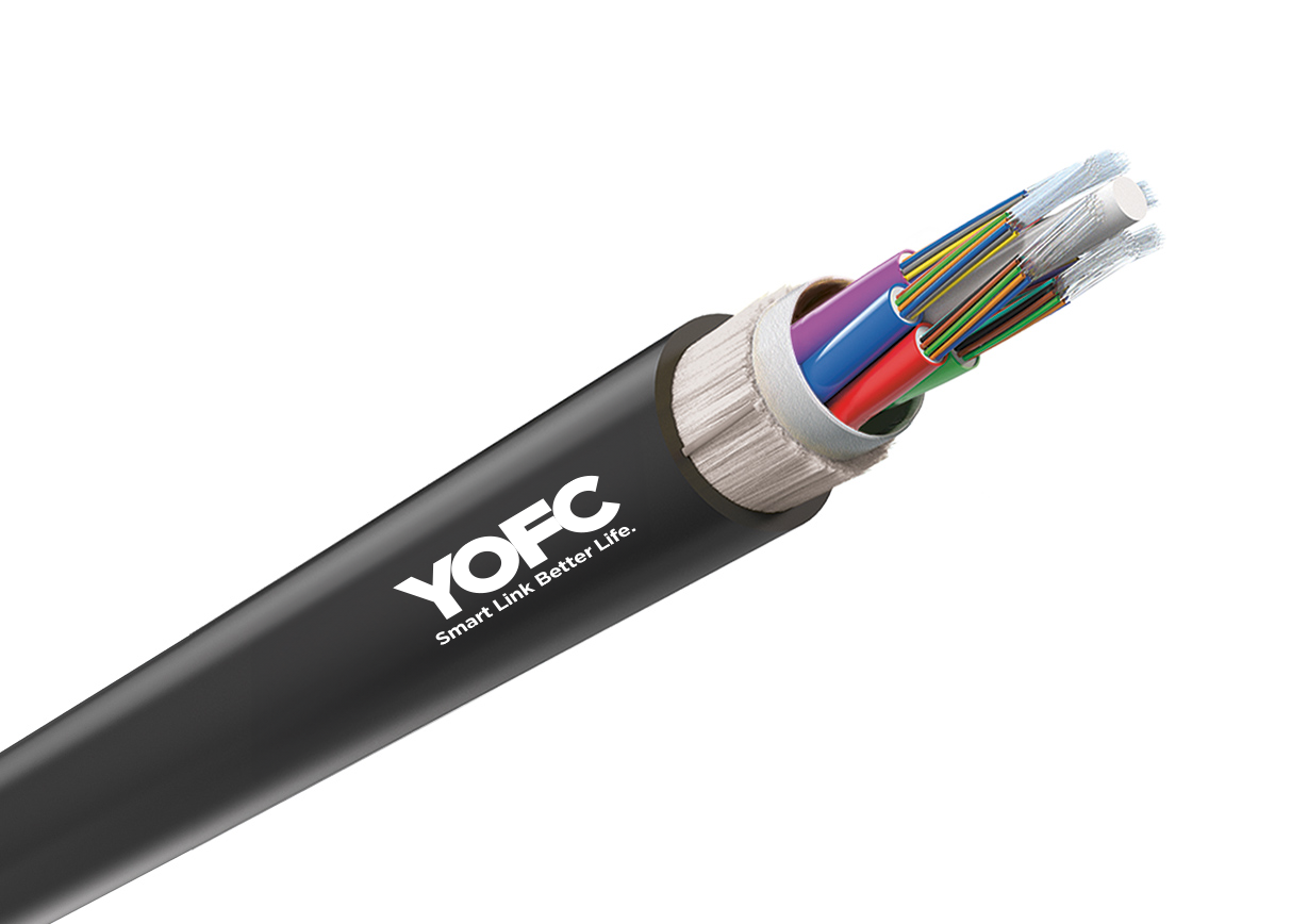 YOFC Z-XOTKtsdDb kanalizacyjny kabel światłowodowy 24J 2T12F, G.652.D, 2 kN