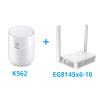 Zestaw: terminal GPON ONT Huawei EG8145X6-10 (Wi-Fi 6 AX3000, 4x GE) + router Mesh Huawei K562 (Wi-Fi 6 AX3000, 3x GE)
